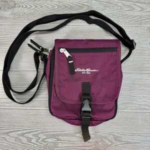2009 Eddie Bauer Crossbody Purse Eggplant Purple Everyday Travel Hiking Bag